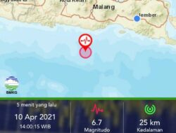 Gempa di Malang Selatan Terasa Sampai Bojonegoro