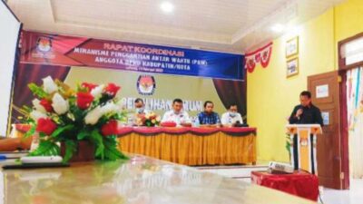 Ketua KPU Nias Barat, Buka Secara Resmi Rapat Koordinasi Mekanisme Pergantian Antar Waktu (PAW) DPRD Kabupaten/Kota