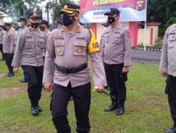 Kapolres Muaro Jambi Pimpin Apel Persiapan Pengamanan Menjelang Pilkades Serentak