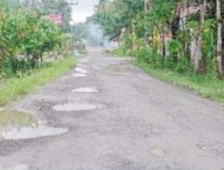 Puluhan Lobang Di Ruas Simpang Doli-Doli Ke Mandrehe Utara, Kian Memprihatinkan