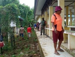 Koramil Mindiptana Ikut Serta Wujudkan Lingkungan Pasar Bersih