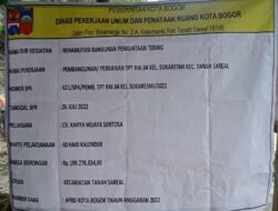Proyek TPT Dengan Pagu Rp 199 Juta Diduga Dalam Pengerjaan Asal-asalan