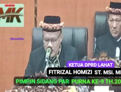 GUBERNUR SUMSEL Dr. H. HERMAN DERU .SH.MM  HADIRI RAPAT PARIPURNA KE- 9 DPRD KAB. LAHAT MASA PERSIDANGAN KE 3 TH SIDANG 2026 
