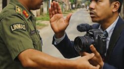PAW Desa Tebon, Wartawan Hendak Liputan Diberhentikan Anggota Linmas