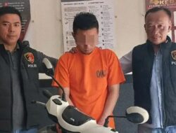 Diduga Membawa Kabur Sepeda Motor dan sejumlah Barang Berharga Seorang Pria di Amankan Polisi